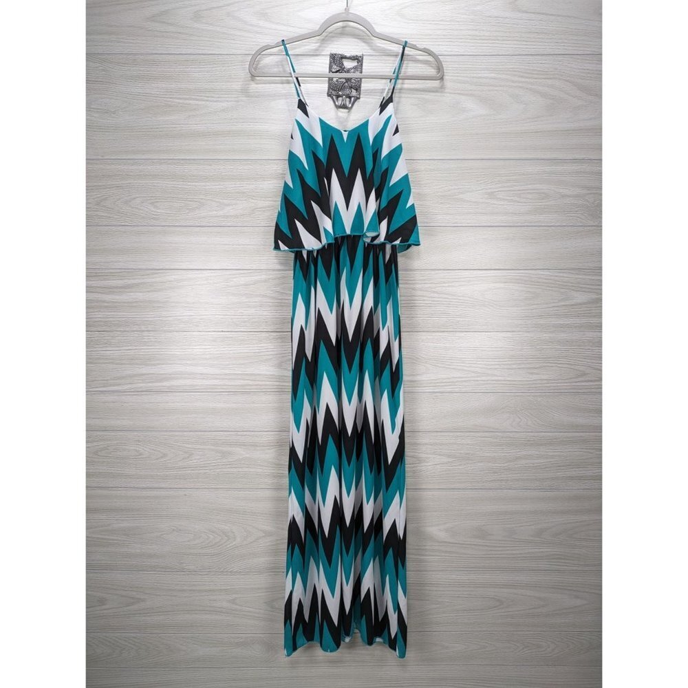 Flutter Top Multi Bright Maxi Dress